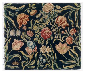 Kamerscherm met bloemrijke tapijtpanelen, mogelijk gemaakt in Nederland door Dutch School