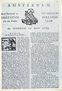 Voorpagina van La Gazette d