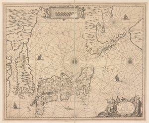 Kaart van Japan, Nova et accurata Japoniae, Terrae Esonis ac Insularum adjacentium ex nivissima detectione descriptio