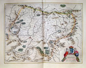 Kaart van Transsylvanië, uit een atlas, Amsterdam, 1657