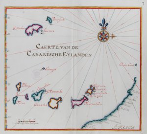 Kaart van de Canarische Eilanden