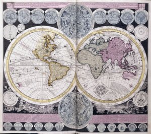 Kaart van de Wereld, c.1717 door Dutch School
