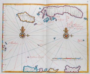Kaart met Bouro en Ceram (Seram), Indonesië door Dutch School