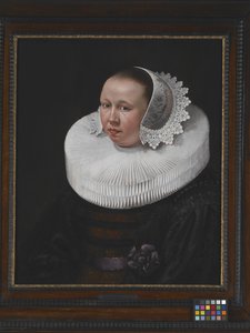 Portret van een Vrouw door Dutch School