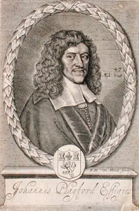 Portret van John Playford (1623-86) gegraveerd door Frederick Hendrick van Hove (c.1628-98) door Dutch School