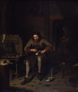 De schoenmaker, c.1675 door Dutch School