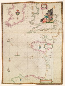 De kusten van Frankrijk, Engeland en Ierland, uit Collectie van Nederlandse Zeekaarten
