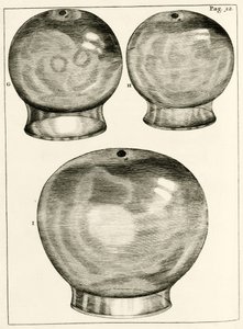 Verschillende kopglazen, uit Exercitationes Practicae circa Medendi Methodum door Frederik Dekkers, 1694 door Dutch School