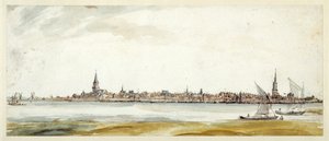 Zicht op Emmerich, laat 17e eeuw
