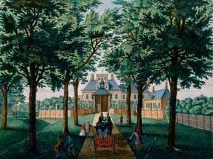 Huis Westerhout, uit Het Zeganpralent Kennemerlant door Hendrick de Leth en Matthias Brouerius Van Nidek, gepubliceerd ca. 1700-1730
