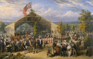 Het jaarlijkse feest van de erkende herbergiersschool, 1831 door EF Lambert