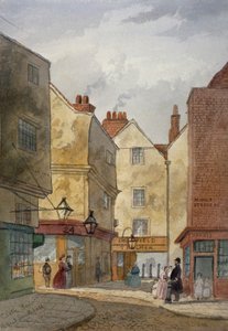Uitzicht op Cloth Fair en Middle Street, West Smithfield, City of London door EH Dixon