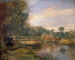 Izaak Walton aan het vissen