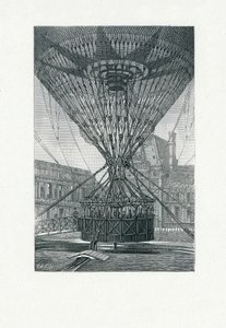 Panoramisch Uitzichtplatform met een Heteluchtballon, pub. c.1880 door E. A. Tilly