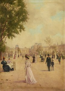 De Tuinen van de Tuilerieën door E. Baré