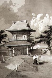 Ingang van een Tempel in Hakotadi, uitgegeven door Sarony & Co., c.1856 door E. Brown