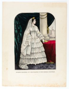 Eugenie keizerin van de Fransen in haar bruidskostuum door E. C. Kellogg