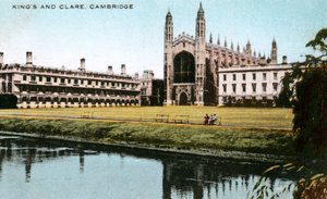 Kings en Clare Colleges, Cambridge, Cambridgeshire, begin 20e eeuw door E. Dennis