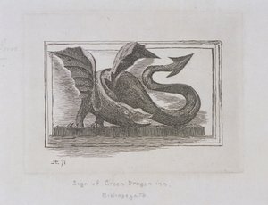Uithangbord van de Green Dragon Inn, Bishopsgate, Londen