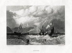 Dover, Kent, 1860 door E. Finden
