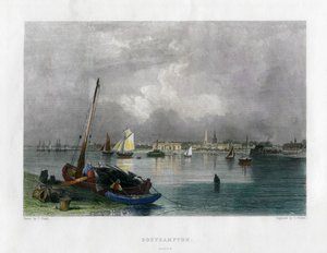 Southampton, Hampshire, 19e eeuw door E. Finden