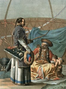 Een Tataarse Familie, gegraveerd door de kunstenaar door E. Karnejeff