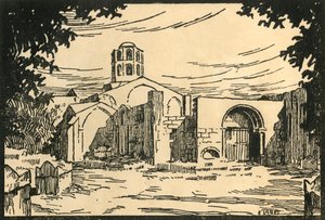 Les Alyscamps, Kapel Shonorat - De Alyscamps en de Kapel St-Honorat door E Laget