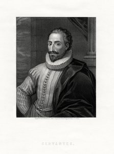 Miguel de Cervantes, Spaanse romanschrijver, dichter en toneelschrijver, 19e eeuw door E. Mackenzie