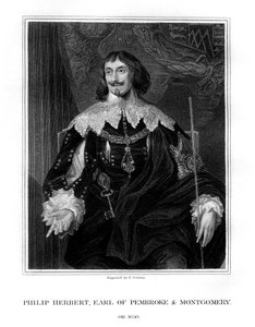Philip Herbert, 4e graaf van Pembroke, hoveling en politicus, 1828 door E. Scriven