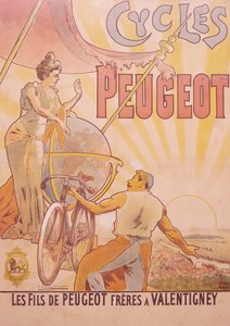 Poster voor Peugeot fietsen door E Vavasseur