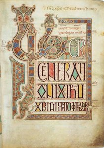 De Lindisfarne Evangeliën door Eadfrith,