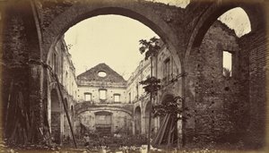 Ruïnes van de kerk van Santo Domingo-Panama, 1875, gepubliceerd 1877 door Eadweard Muybridge