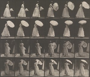 Vrouw opent parasol, 1883-86, gedrukt 1887
