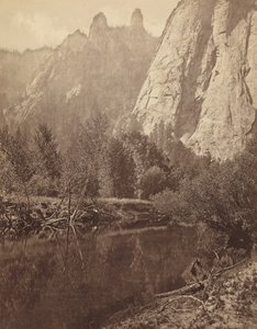 Kathedraalspitsen, Yosemite-vallei door Eadweard Muybridge