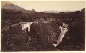 Watervallen van de Michatoya -Palin, Guatemala door Eadweard Muybridge