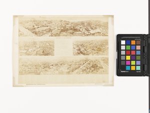 Sleutel tot Panorama van San Francisco, vanaf California Street Hill door Eadweard Muybridge