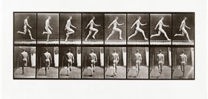 Man die rent, Plaat 65 uit Animal Locomotion, 1887 door Eadweard Muybridge