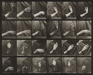 Beweging van de hand; de maat slaan door Eadweard Muybridge