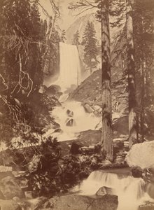 Pi-wy-ack (Ruitenstraal), Vernal Falls, Yosemite Valley, Californië,1867 (foto) door Eadweard Muybridge