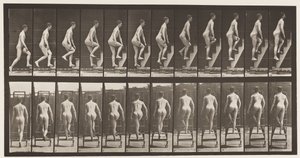 Plaat 109. Trapladder beklimmen, 1872-1885 door Eadweard Muybridge