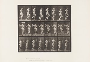 Plaat 185. Hinkelen op linkervoet, 1885 door Eadweard Muybridge