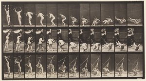 Plaat 262. Uit een hangmat komen door Eadweard Muybridge