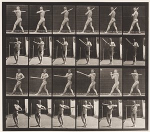 Plaat 274. Honkbal; slaan door Eadweard Muybridge