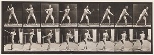 Honkbal; slaan door Eadweard Muybridge
