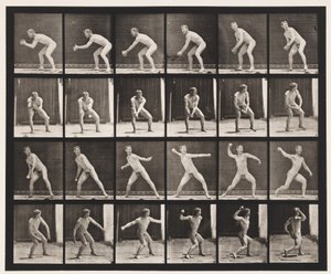 Honkbal; vangen en gooien door Eadweard Muybridge