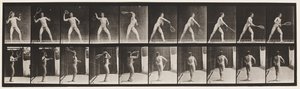 Plaat 294. Lawn Tennis; Serveren door Eadweard Muybridge