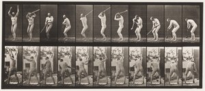 Plaat 308. De hamer werpen, 1885 door Eadweard Muybridge