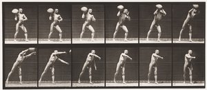 Een 75-pond rots heffen door Eadweard Muybridge