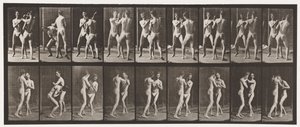 Boksen; Open Hand door Eadweard Muybridge