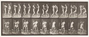 Boksen; Open Hand door Eadweard Muybridge